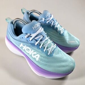 HOKA One Bondi 8 Shoes Womens 9.5 WIDE Blue Running *Barely Worn. *No Insoles.